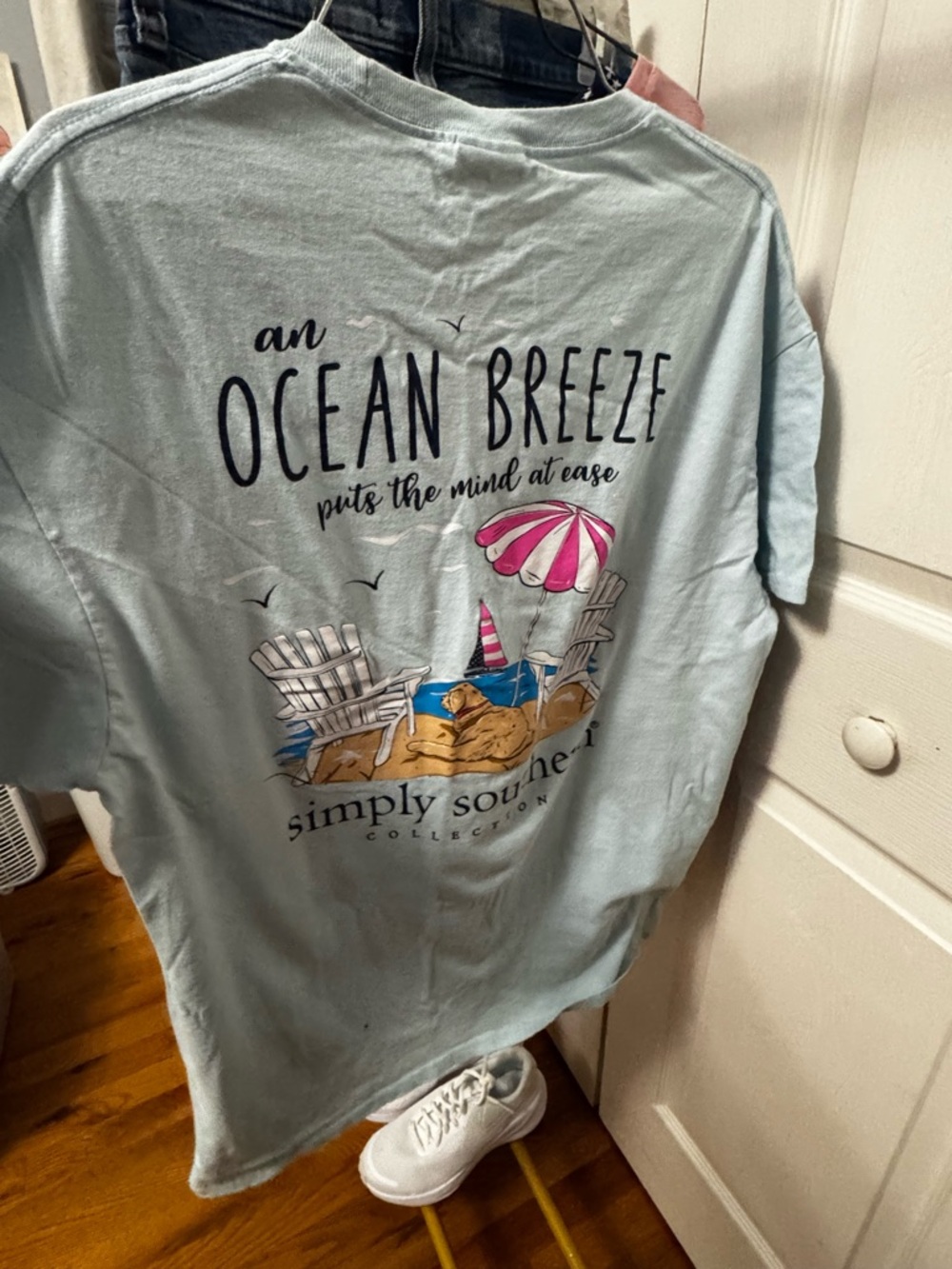 Simply Southern Light Blue Beach Graphic Tee